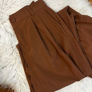 Tailored lightweight “latte” slacks/trousers